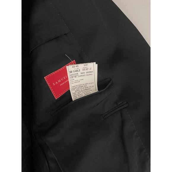 Samuelsohn Gable Performance 1-button wool mohair tuxedo suit jacket blazer 44S - Picture 6 of 6